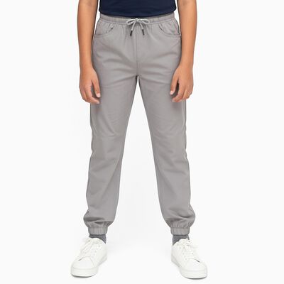 Boys' Light Grey Relaxed Fit Jogger Pants